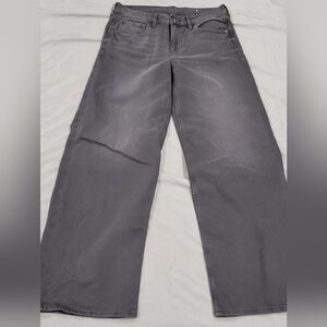 American Eagle Faded Black Gray Low Rise Skater Jeans size 6 Regular